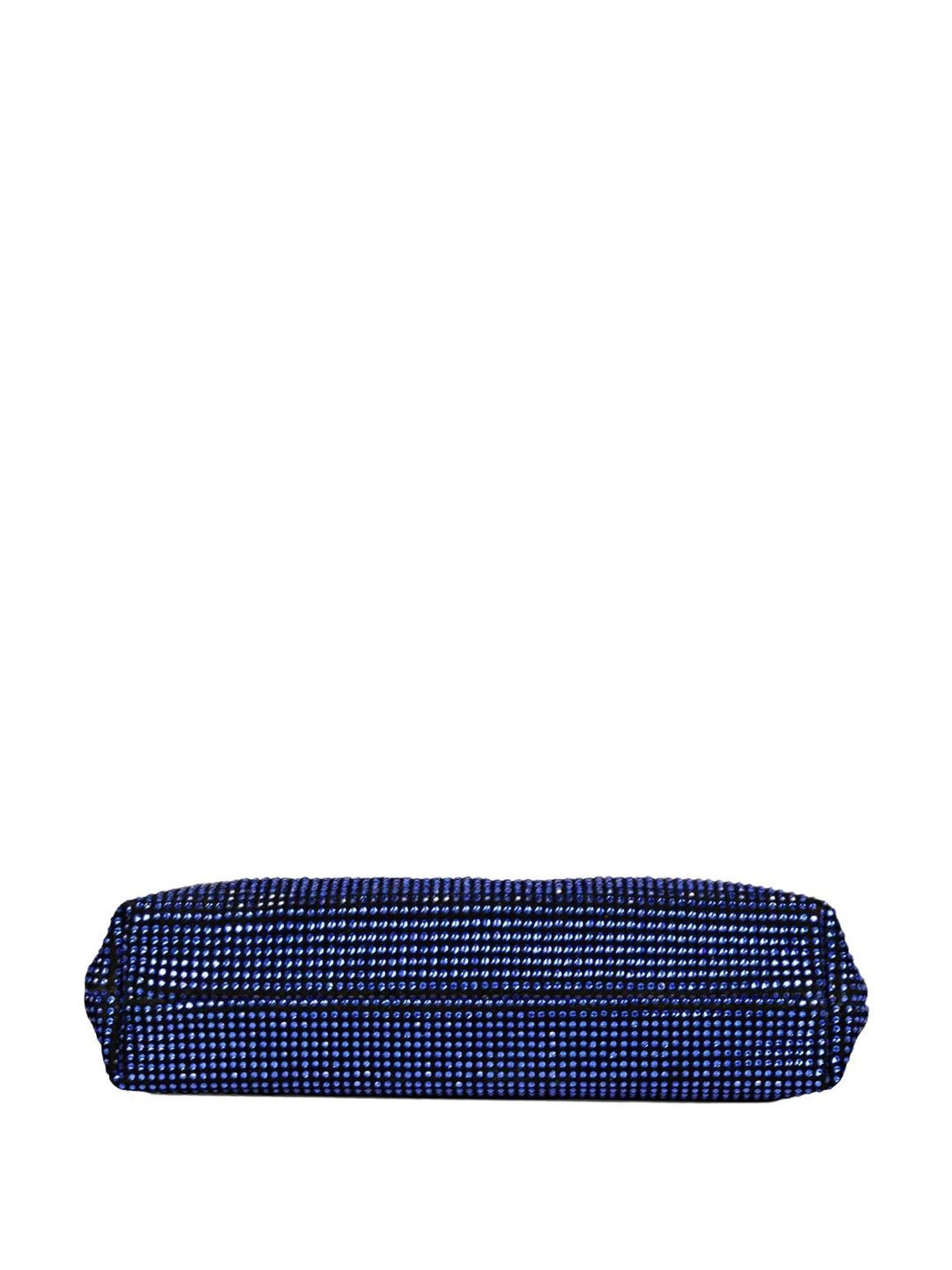 Saint G Blue Embellished Medium Shoulder Handbag