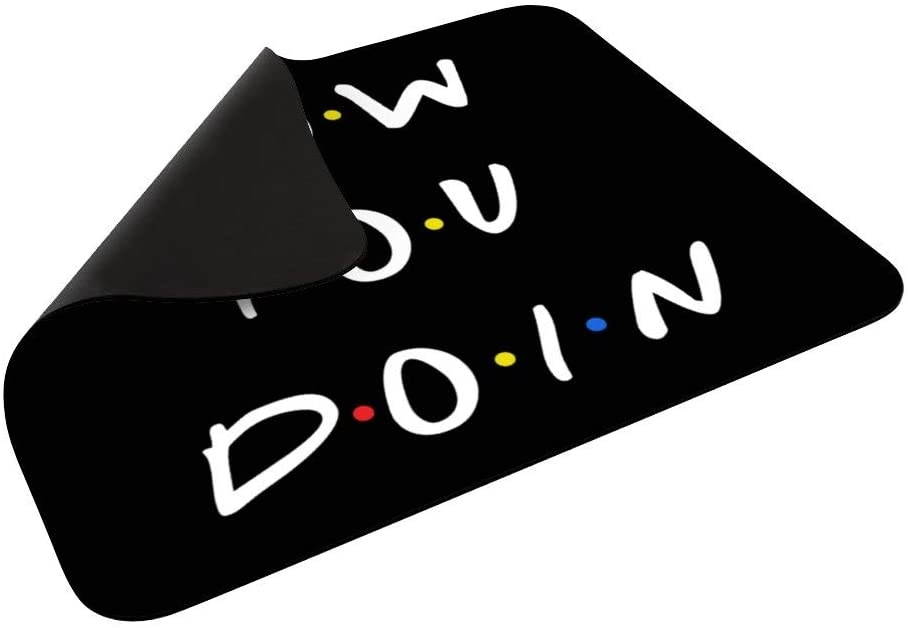 Custom Friends TV Show How You Doin Mouse Pad with Stitched Edge, Fashion Design Mouse Mat, Non-Slip Rubber Base Mousepad for Laptop, Computer & PC,9.84&times;12 inches