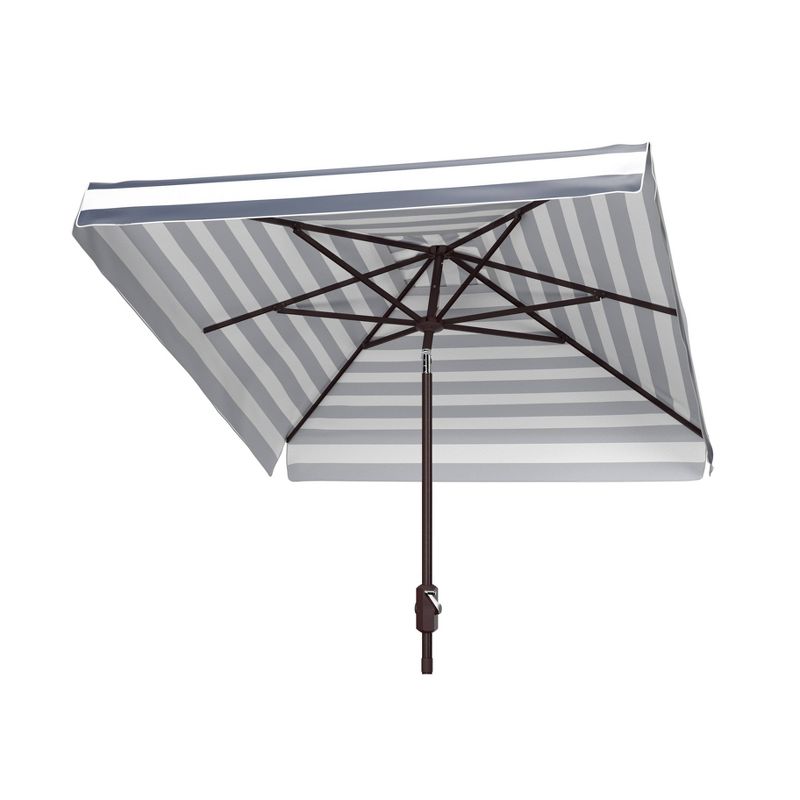 7.5' Square Elsa Fashion Line Umbrella Navy/White - Safavieh