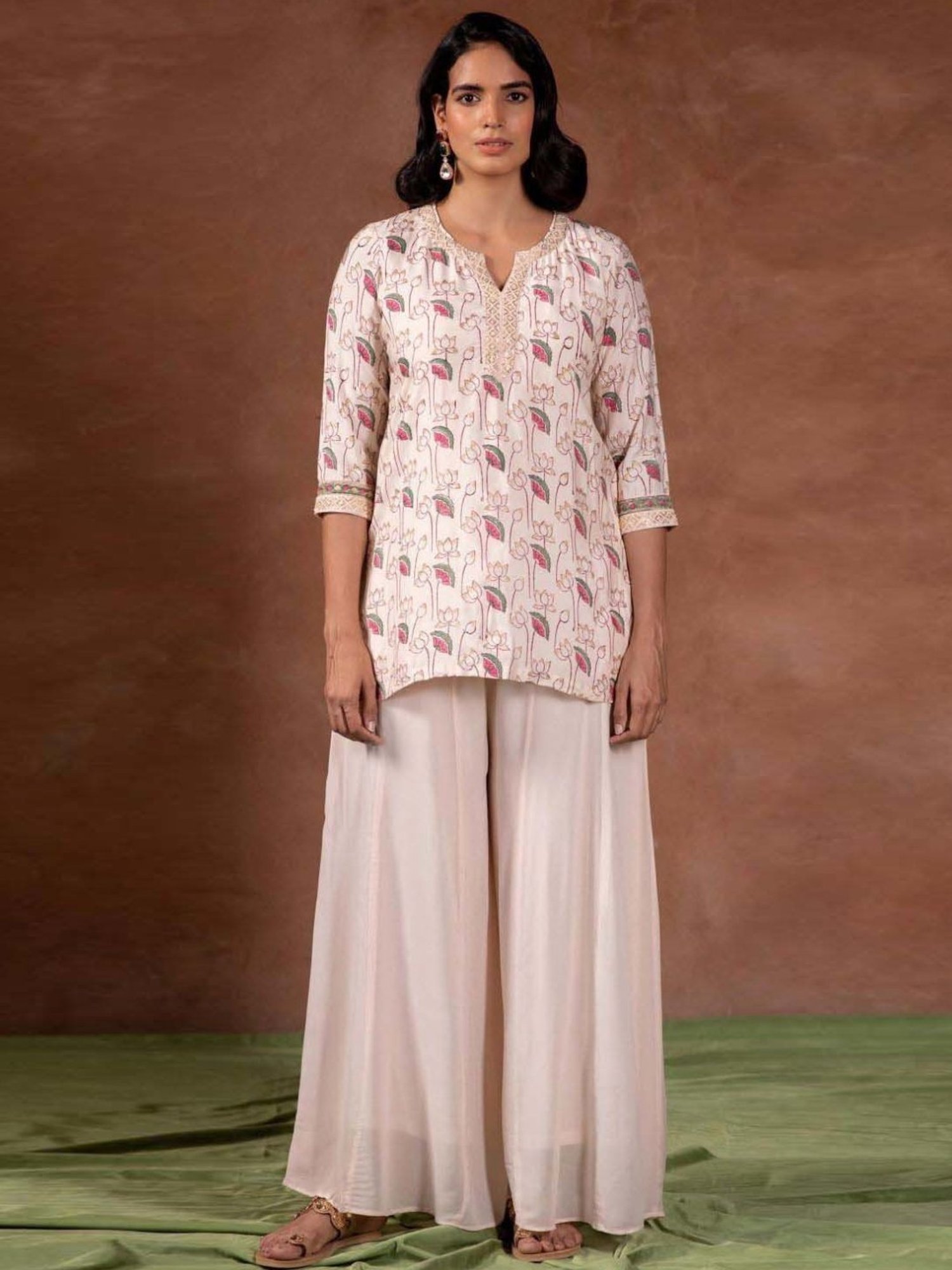 Prakriti Jaipur Peach Chaashini Kamal Kurta