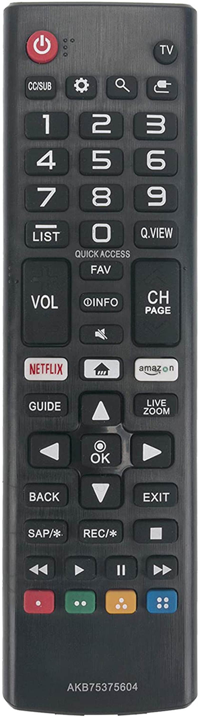 AKB75375604 Replace Remote Control Compatible with LG TV 32LK540BPUA 32LK610BBUA 32LK610BPUA 43LK5400PUA 43LK5700BUA 43LK5700PUA 43LK5750PUA 43UK6090PUA 43UK6200PUA 43UK6250PUB 43UK6300BUB 43UK6300PUE