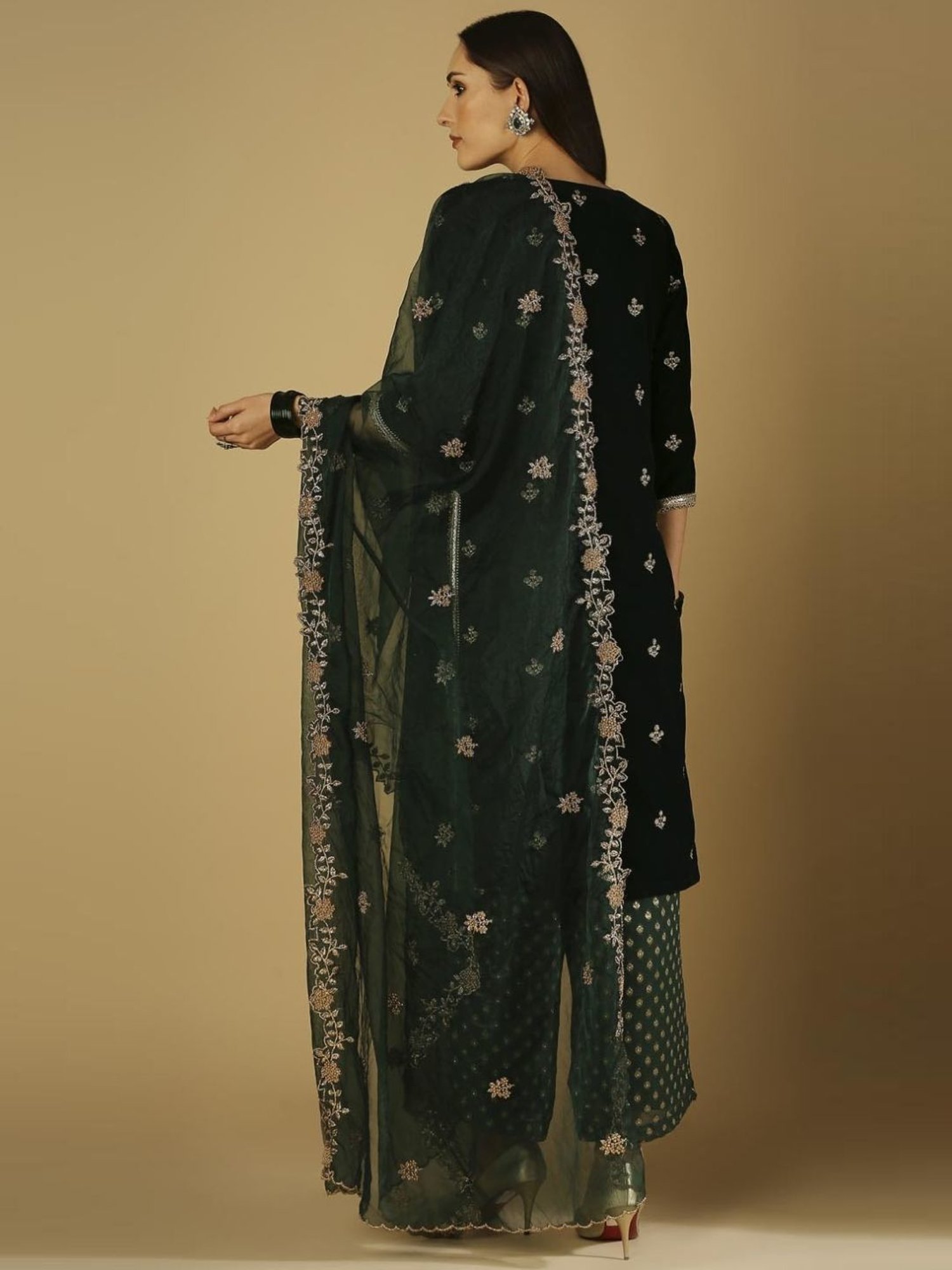 Monk and Mei Ruhani - Dupatta - Green