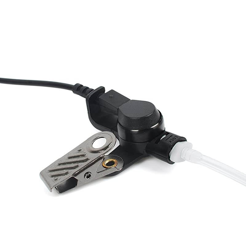 35mm Police Listen Only Acoustic Tube Earpiece with One Pair Medium Earmolds for Speaker Mics