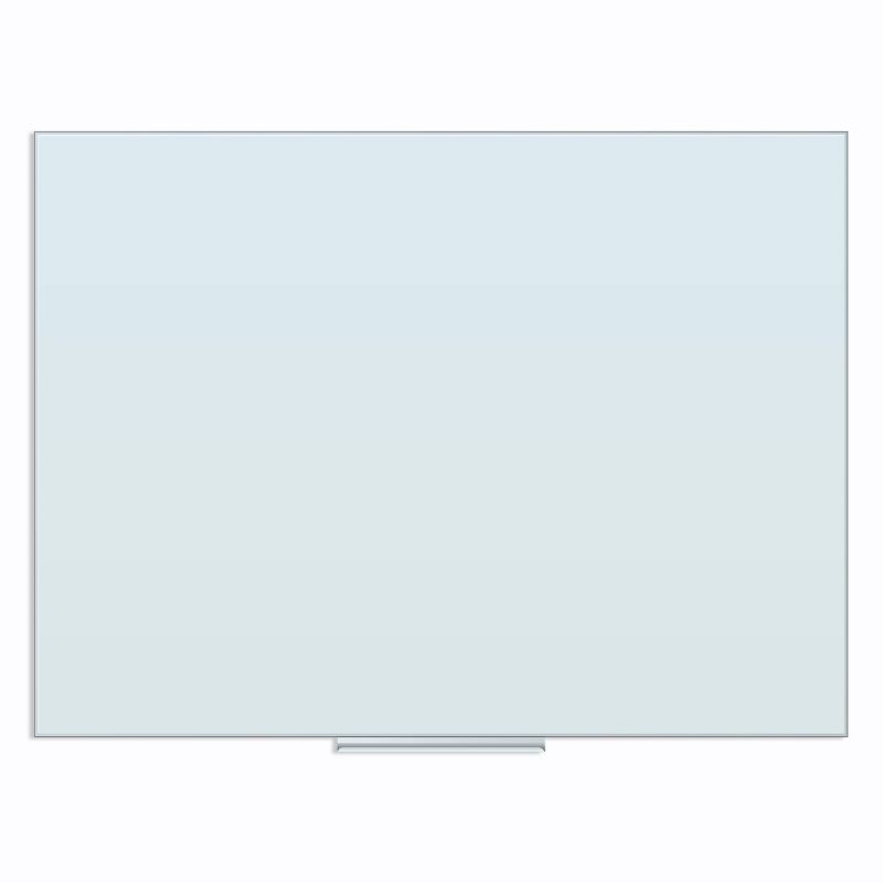 U Brands 48" x 36" Floating Glass Dry Erase Board White Frosted Surface