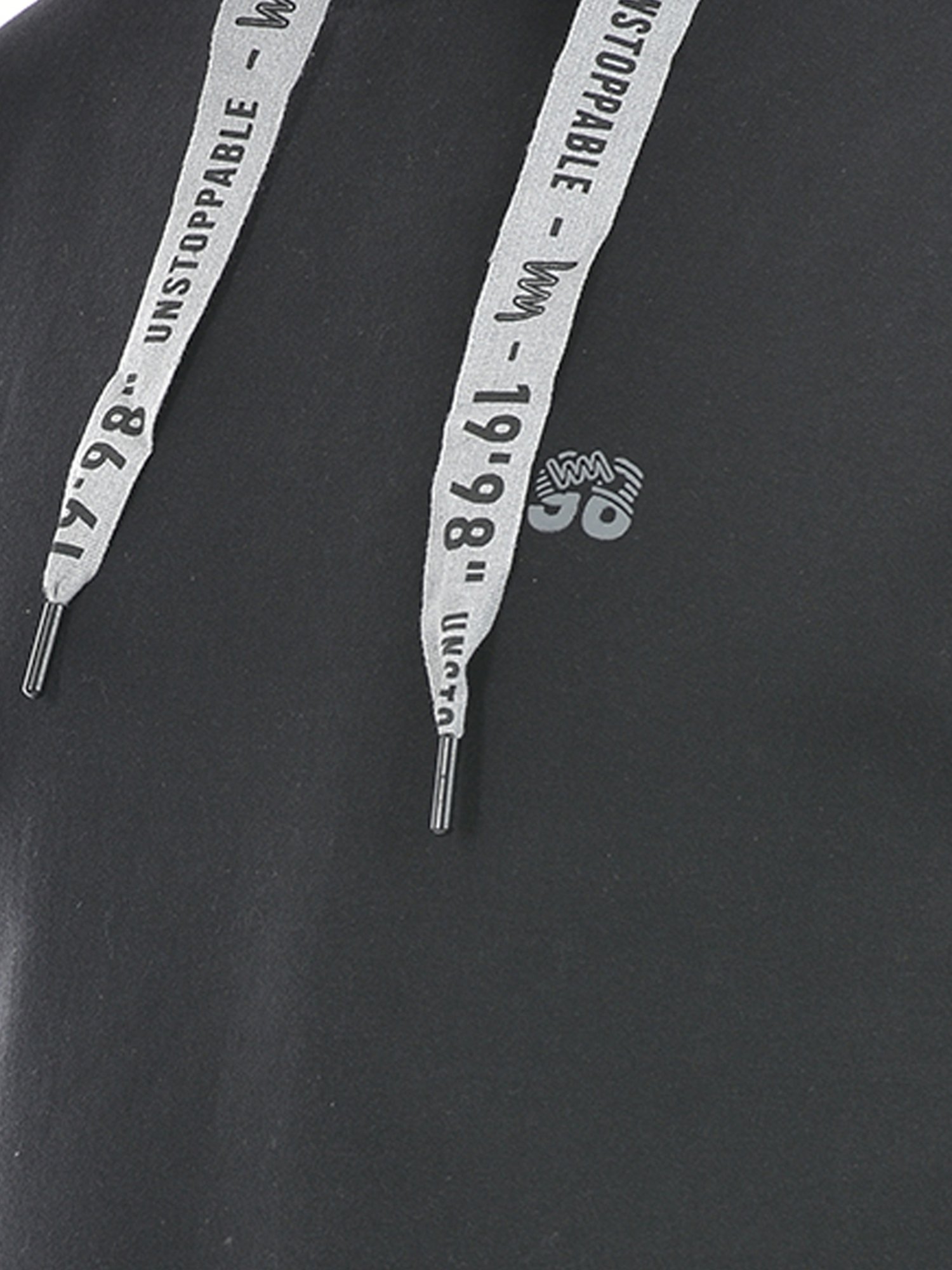 Lawman Pg3 Black Regular Fit Printed Hooded Sweatshirt