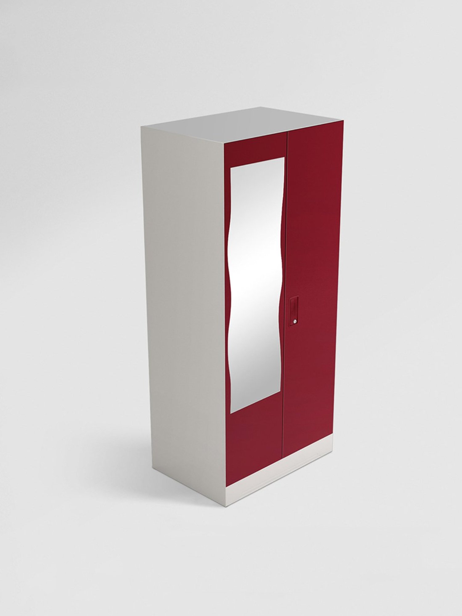 Godrej Interio Slimline 2-Door Steel Almirah, Red (1-Year Warranty, 1 Locker)