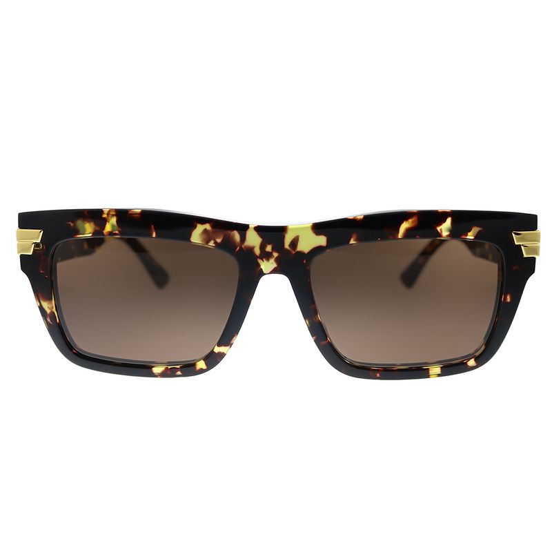 Bottega Veneta BV 1058S 002 Unisex Rectangle Sunglasses Havana 56mm