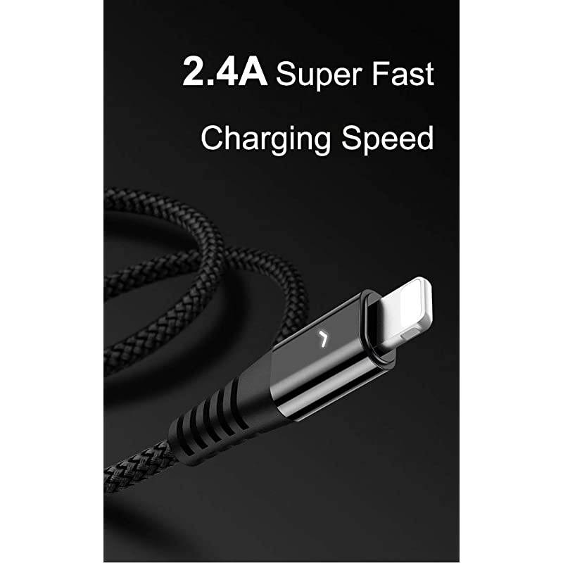 ChargeSync Cable wLED  1 Foot Data Cable Fast Charging and Sync Charger for iPhone XsXS MaxXRX 88 Plus 7 Plus 6S6 PlusSE iPad Pro Air Mini 234 iPod Touch 56 30cm