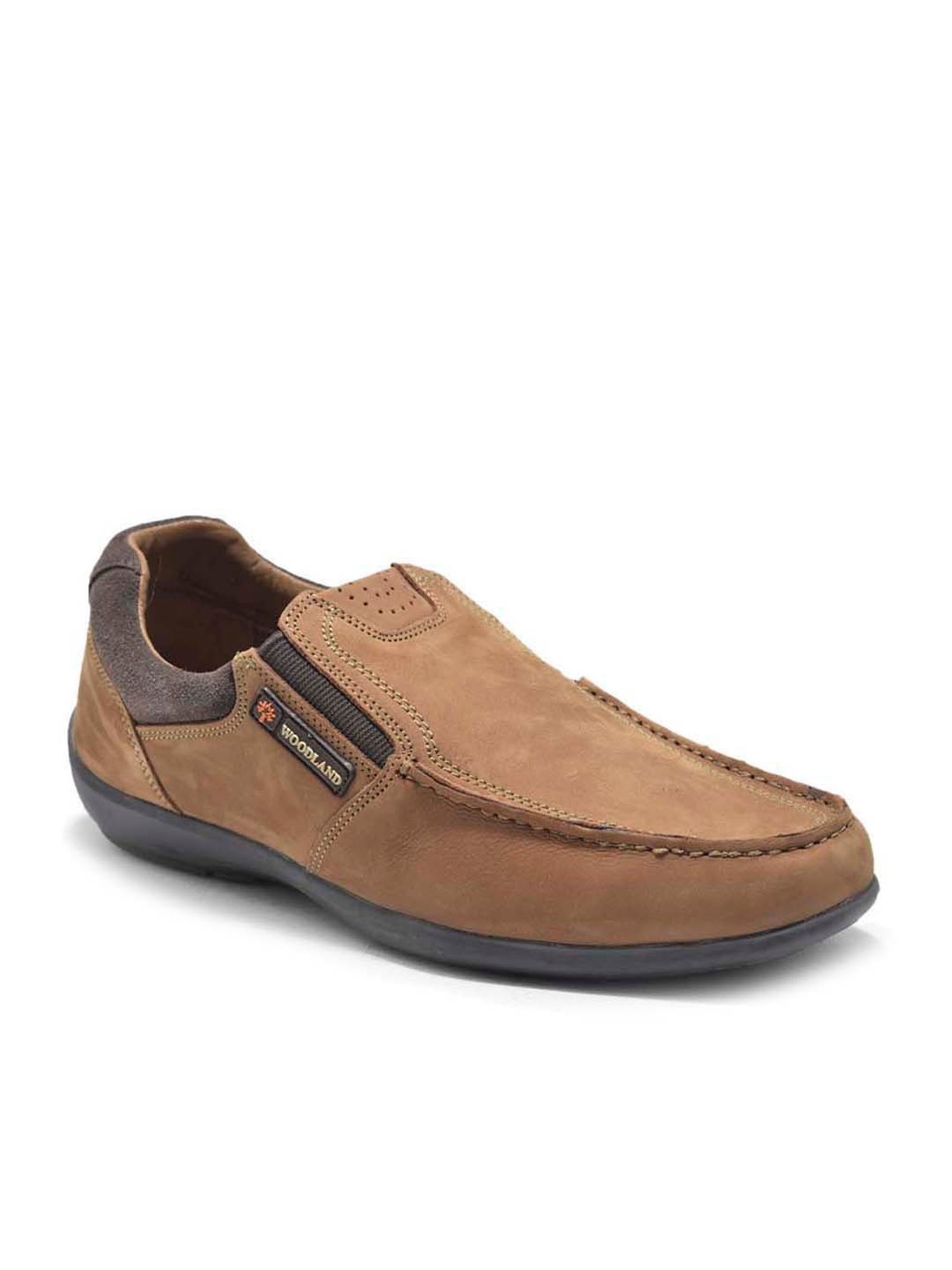 Woodland Men's Cashew Brown Casual Slip-Ons
