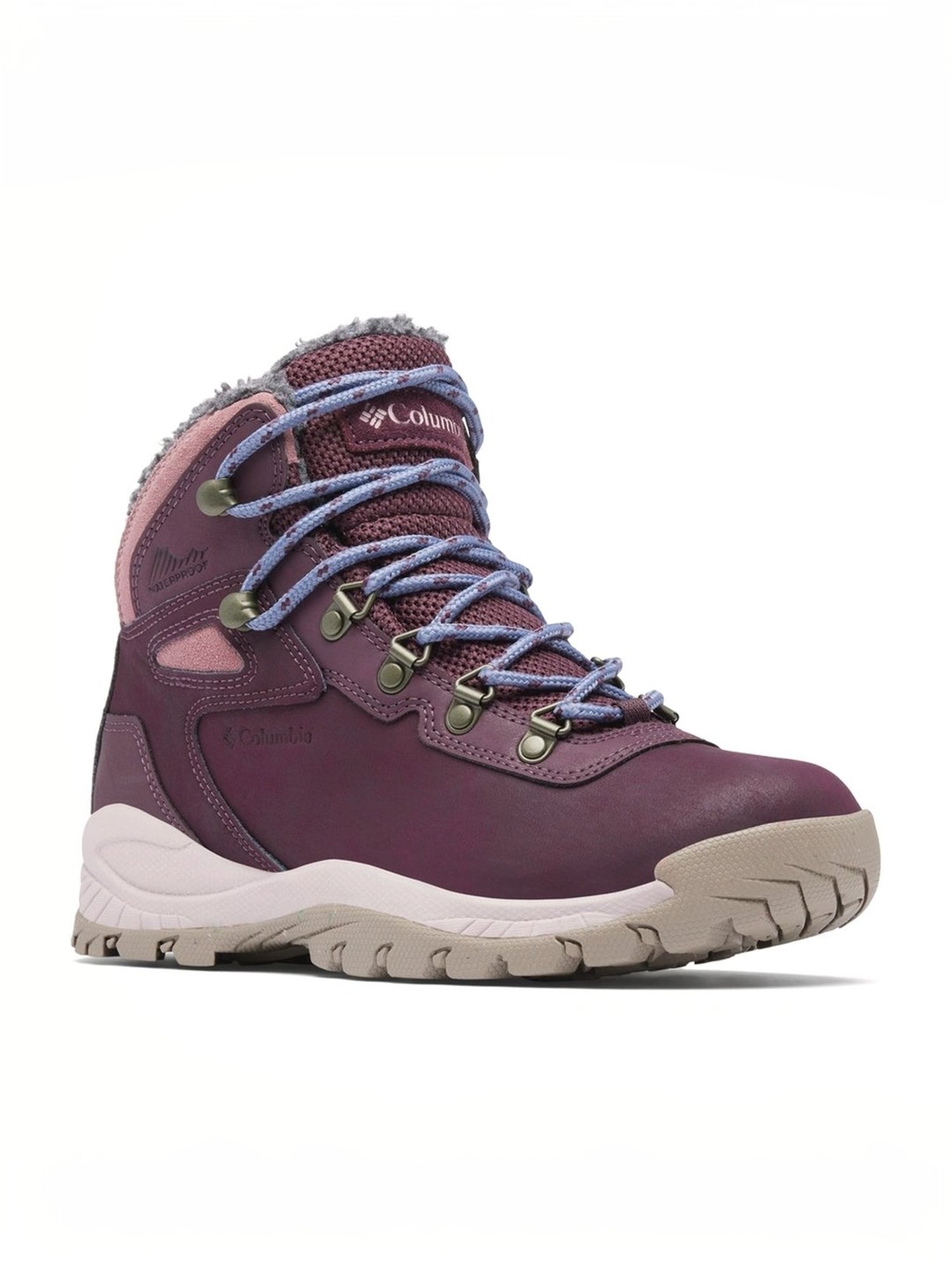 Columbia Women's NEWTON RIDGE WP OMNI-HEAT II Maroon Outdoor Shoes