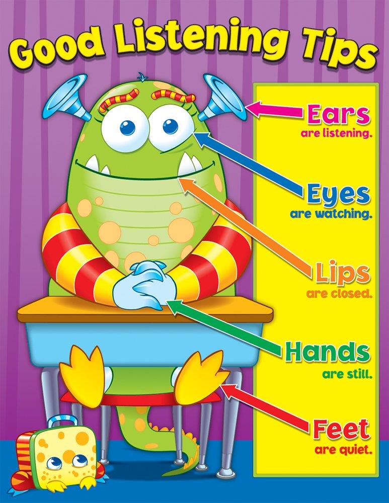 Carson Dellosa Good Listening Tips Chart (114079)