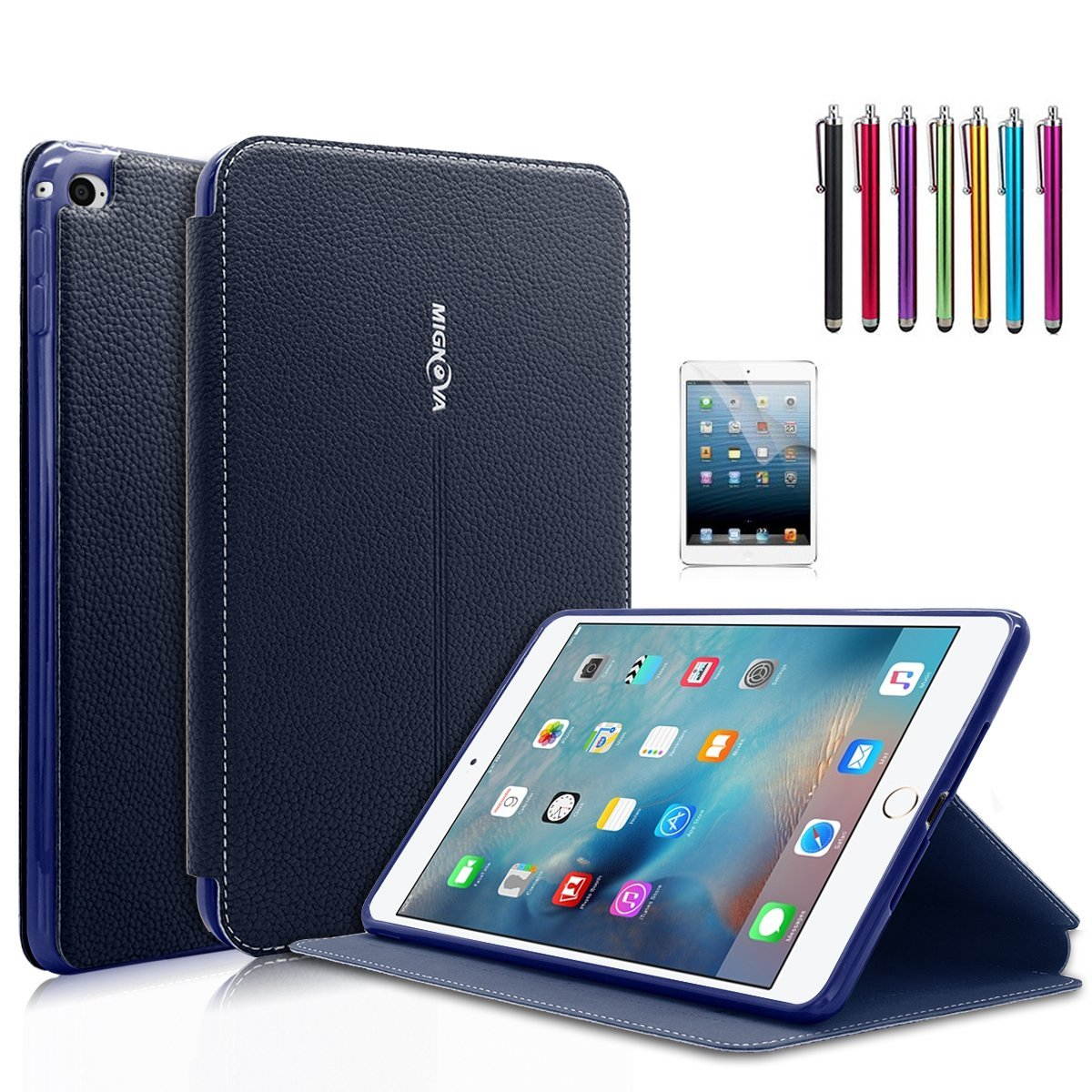 Mignova iPad Mini 4 Case - Ultra Slim Lightweight Smart Stand Cover Case With Auto Wake / Sleep for Apple iPad Mini 4