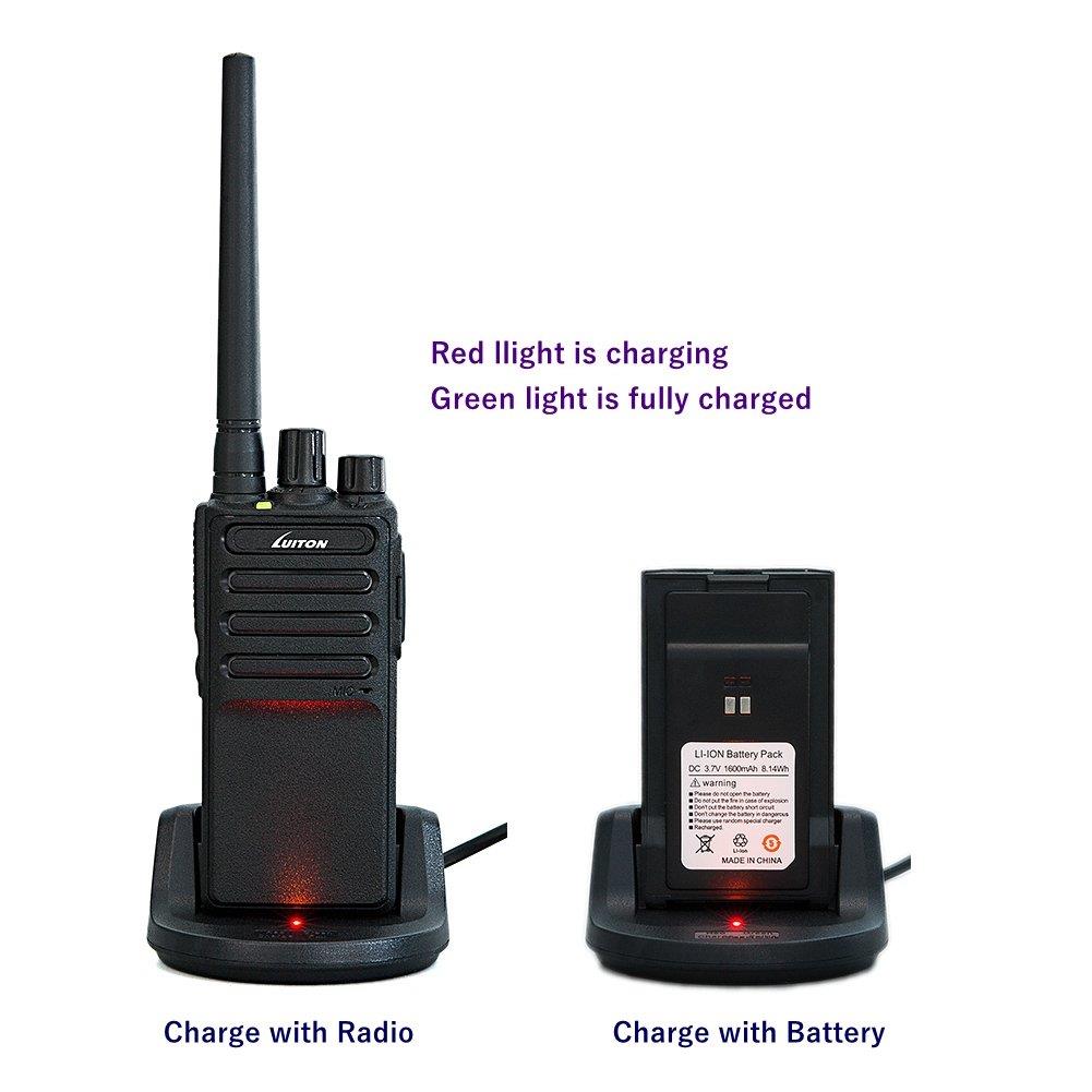 Walkie Talkies Voice Scrambler with Earpiece for Adults Outdoor CS Hiking Hunting Travelling Long Distance 2 Way Radios By Luiton (2 Packs)