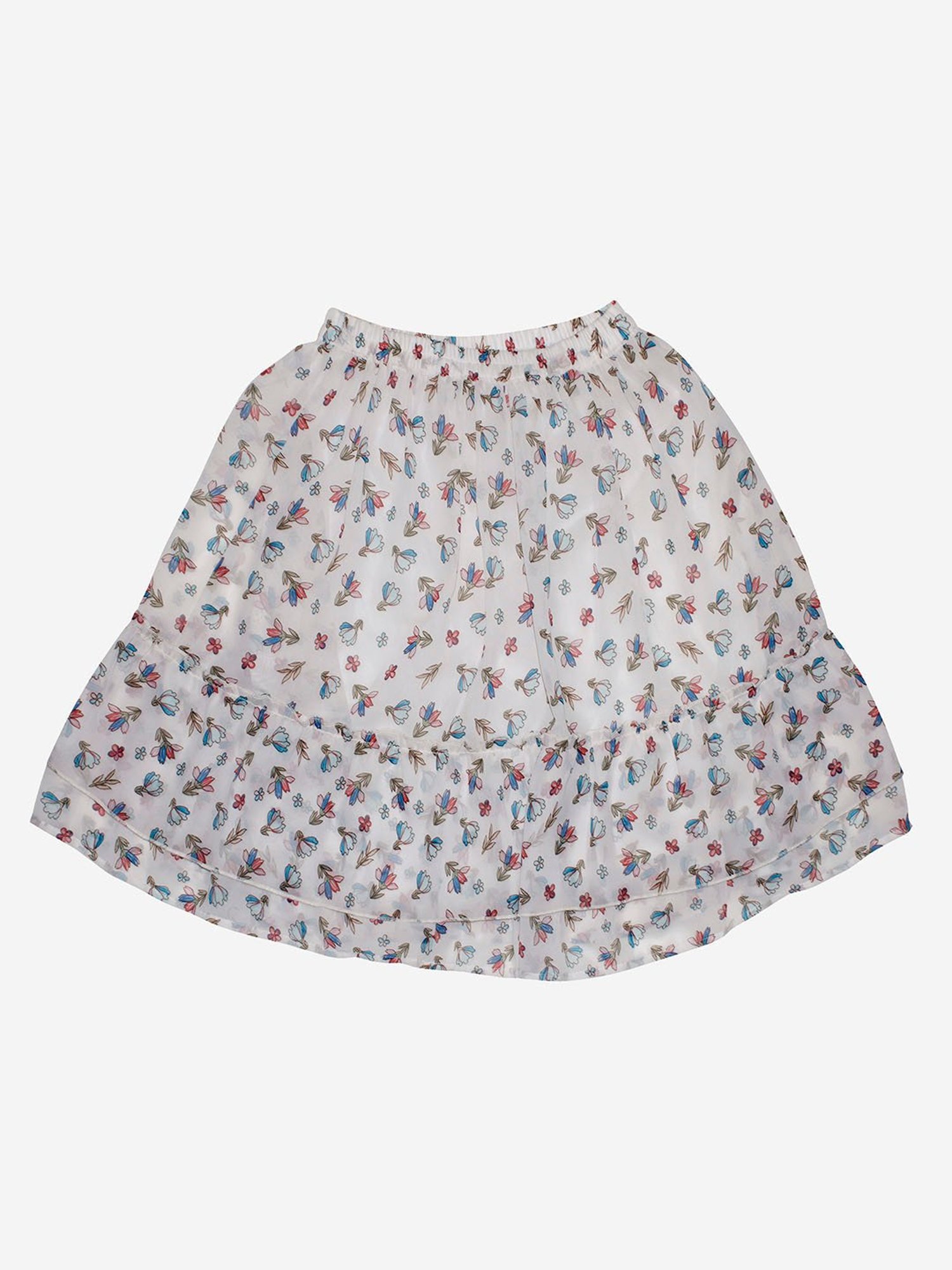 Angel & Rocket Kids Pink Floral Print Skirt