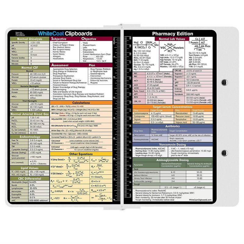 WhiteCoat Clipboard- White - Pharmacy Edition