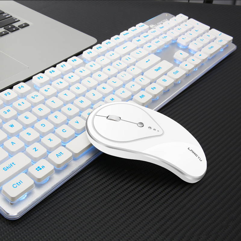 Wireless Rechargeable Gaming Keyboard and Mouse set, 104Keys 2.4G Wireless backlight Waterproof Keyboard and Silent Mouse for PC Laptop
