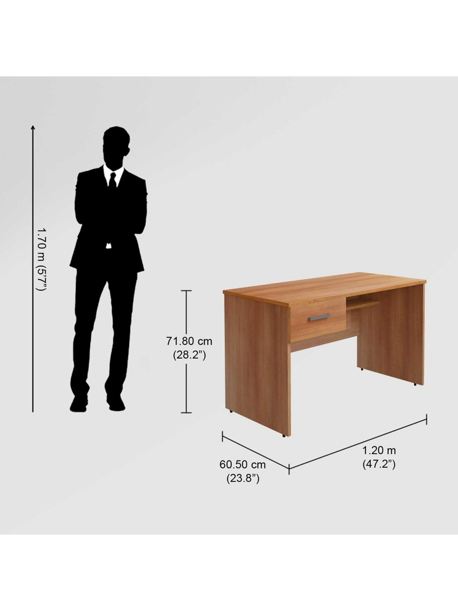 Godrej Interio Adria Brown Engineered Wood Workdesk