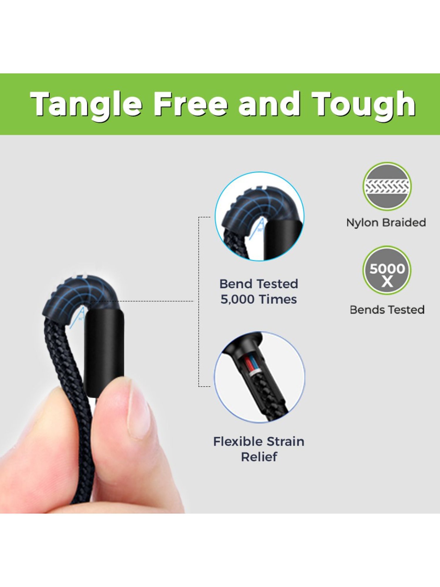 Moerdon MUC-C4C100W 100 Watt Fast Charging Data transfer Cable (Black)