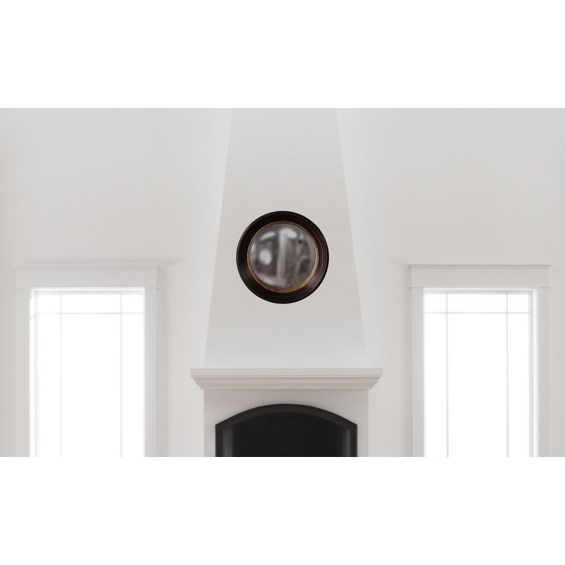 Round Rex Decorative Wall Mirror Black/Gold - Howard Elliott