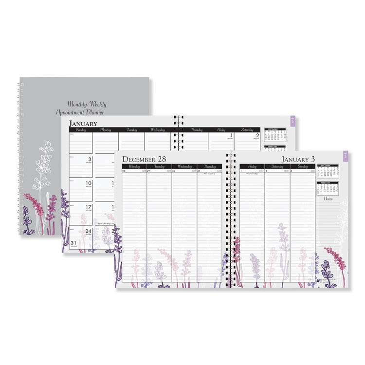 House of Doolittle 2956-74 00% Recycled Wild Flower Monthly Weekly Planner, 9" x 7", Wild Flowers, 2020