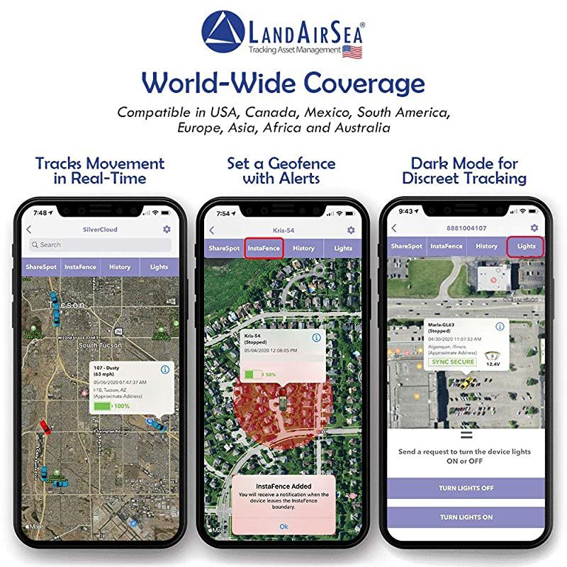 54 GPS Tracker - USA Manufactured, Waterproof Magnet Mount. Full Global Coverage. 4G LTE Real-Time Tracking for Vehicle, Asset, Fleet, Elderly and more. Subscription is required.