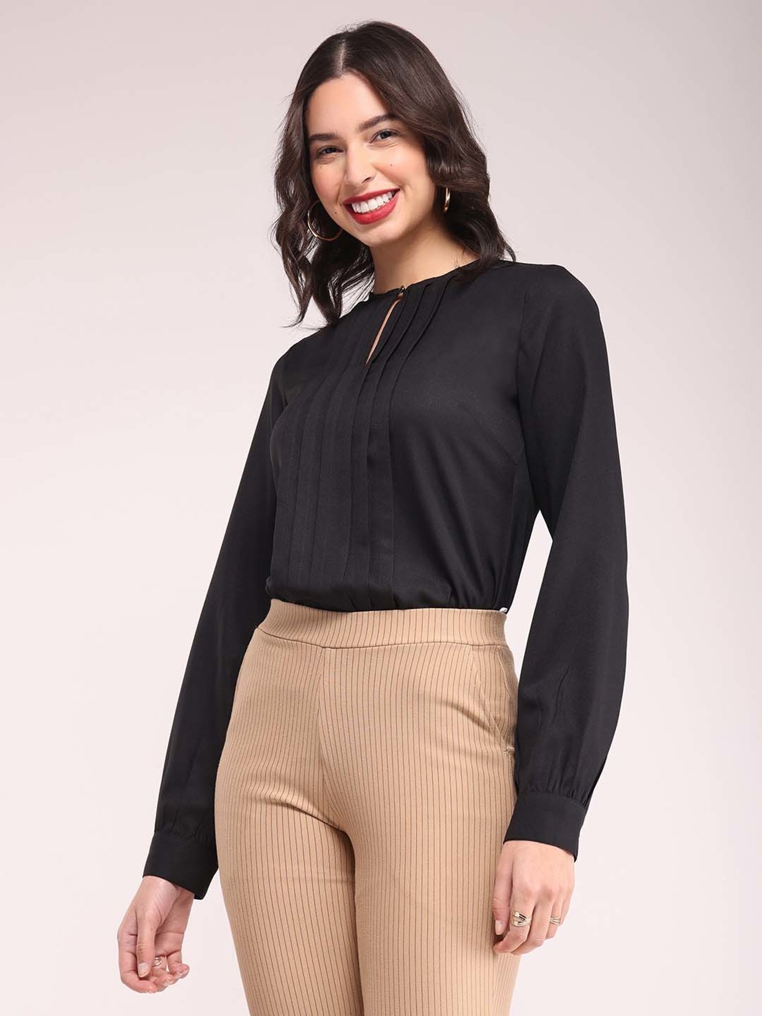 Fablestreet Black Relaxed Fit Top