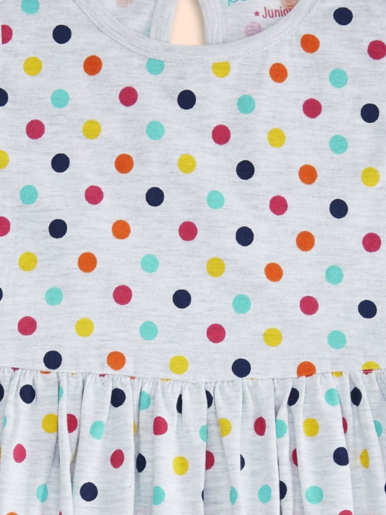 Pantaloons Junior Grey Cotton Printed Dress