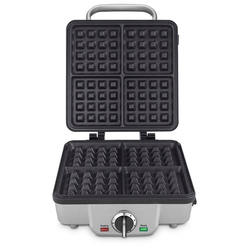 Cuisinart Breakfast Central 4-Slice Belgian Waffle Maker with Pancake Plates  - Stainless Steel - WAF-300P1