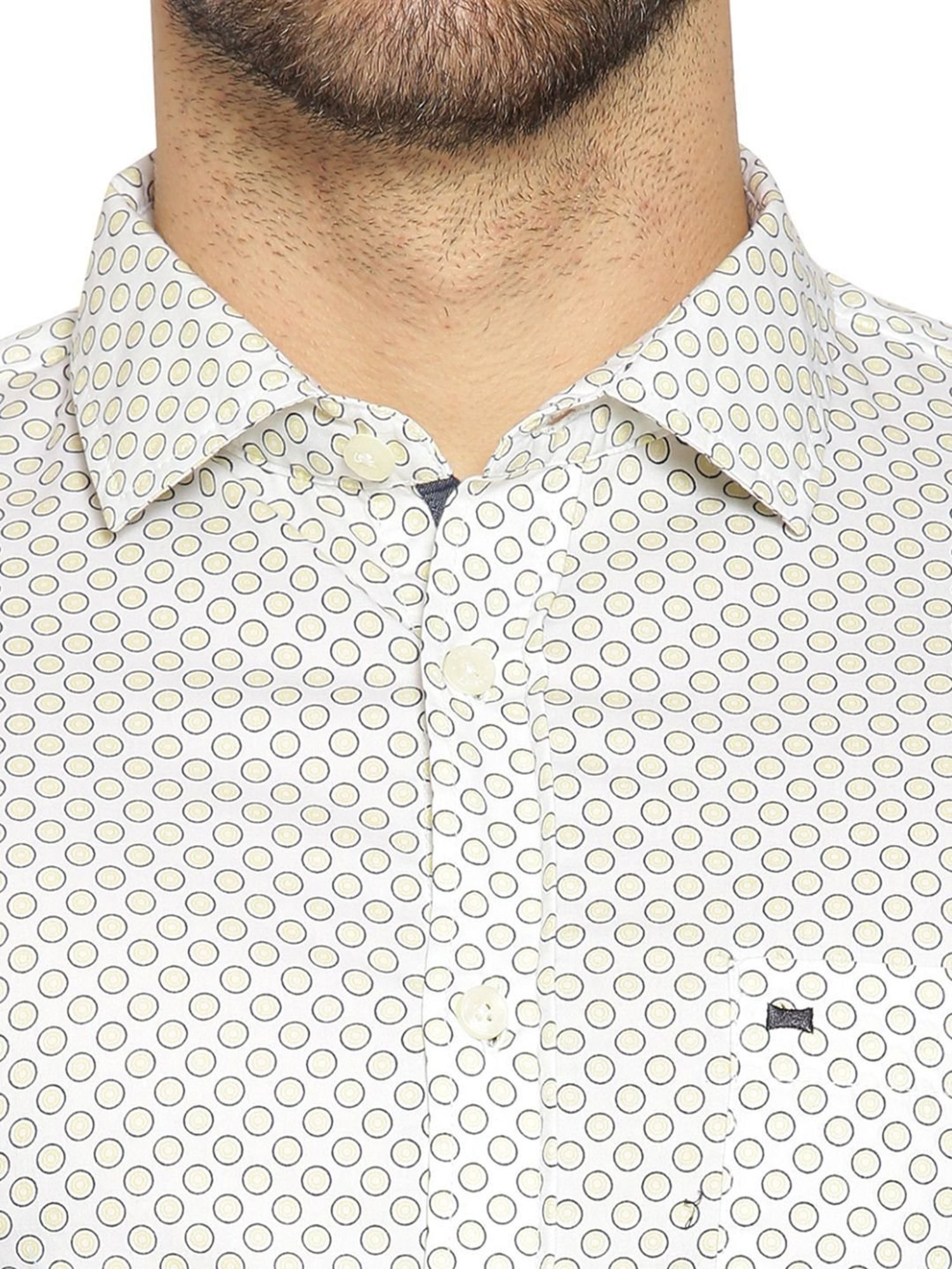 Spykar Blue Cotton Slim Fit Checks Shirt