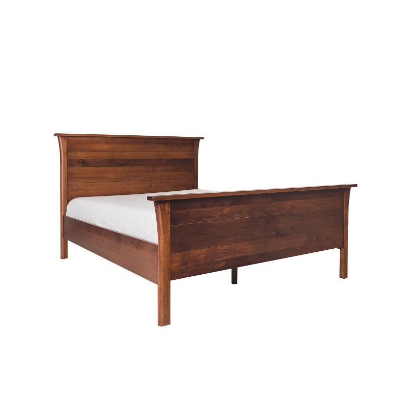 3pc Eastern King Gevina Solid Maple Wood Bedroom Set with 5 Drawer Chest Dark Cherry - HOMES: Inside + Out