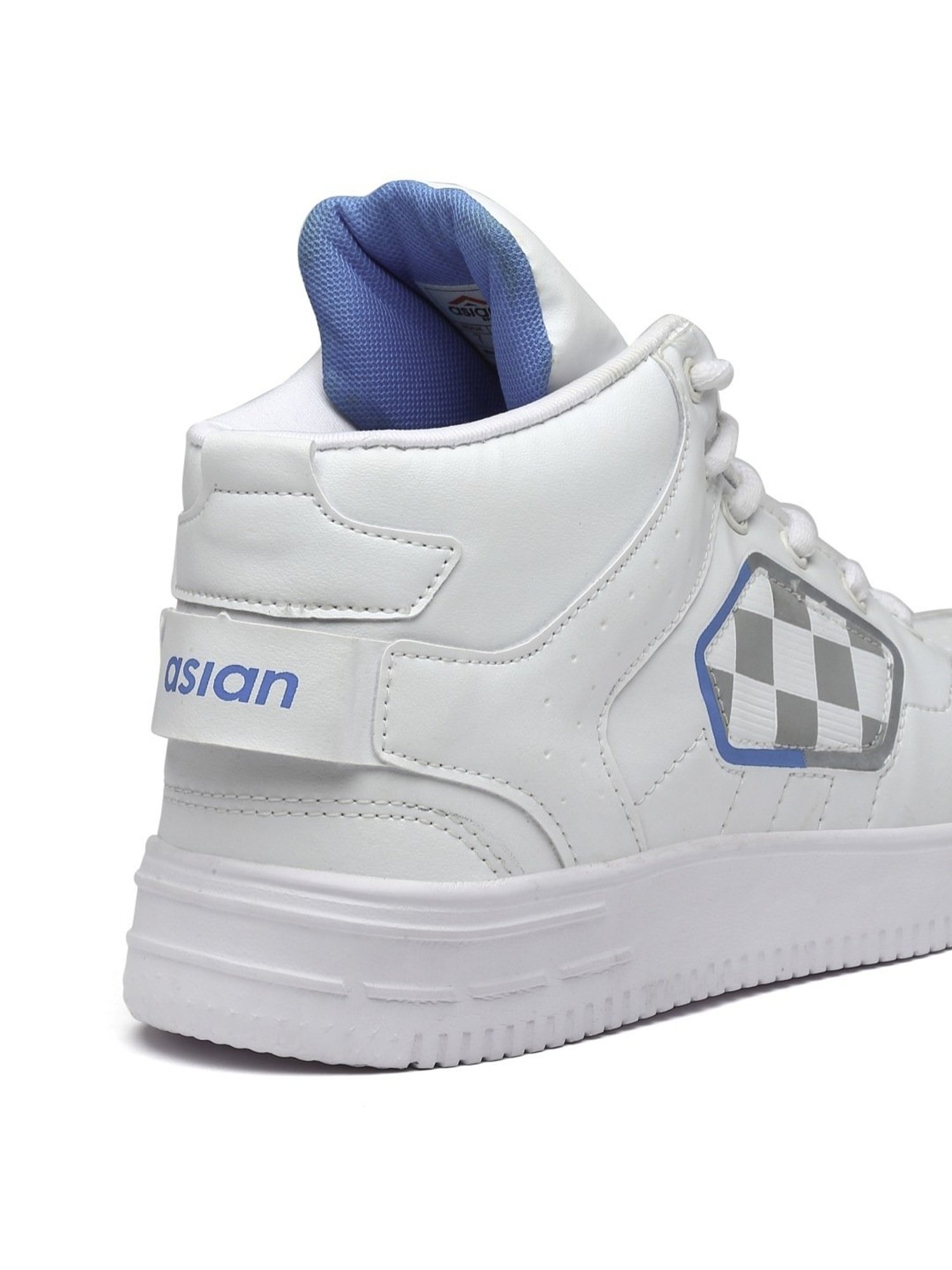 Asian Men's White Ankle High Sneakers
