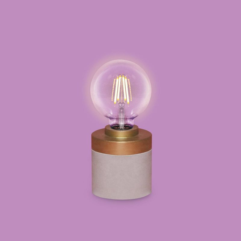 Terrazo Novelty Accent Table Lamp (Includes LED Light Bulb) White/Gold - West & Arrow