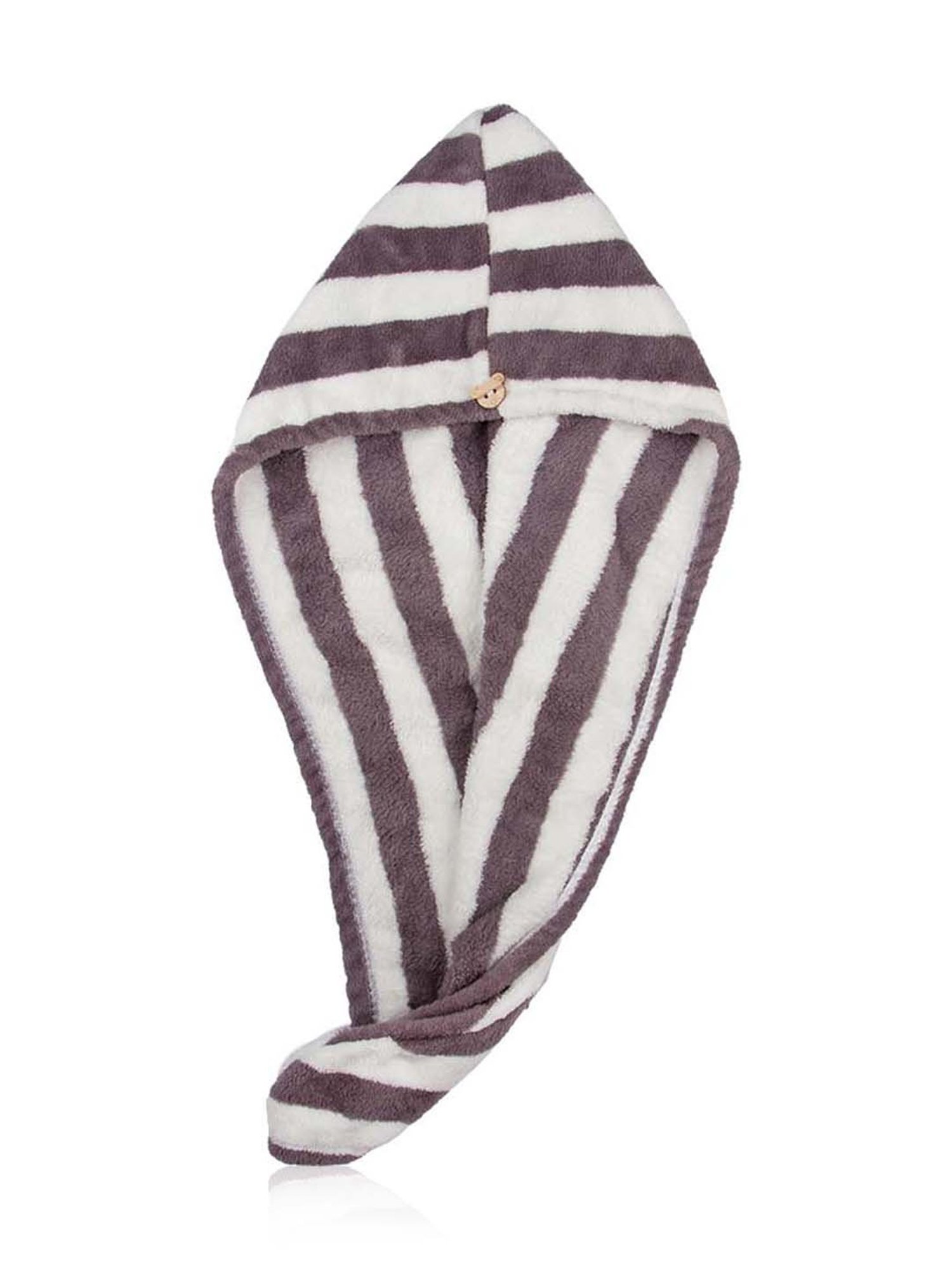 Streak Street Microfiber Hair Wrap Towel Chocolate Stripes