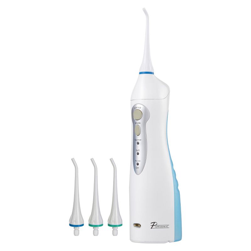 Pursonic Rechargeable Oral Irrigator with 4 Nozzles