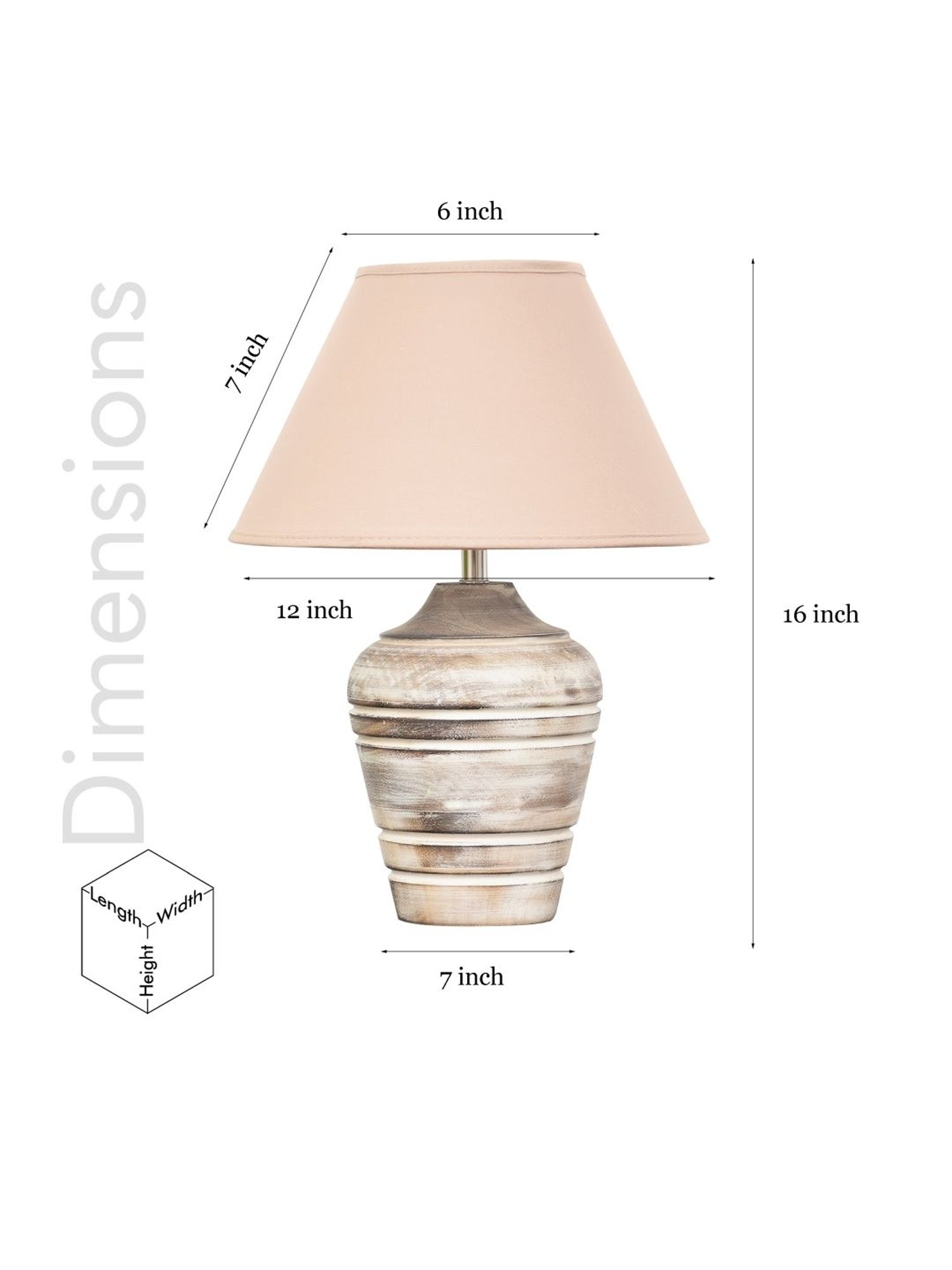 Kapoor Lamp Shades Distress White Wood Prova Table Lamp