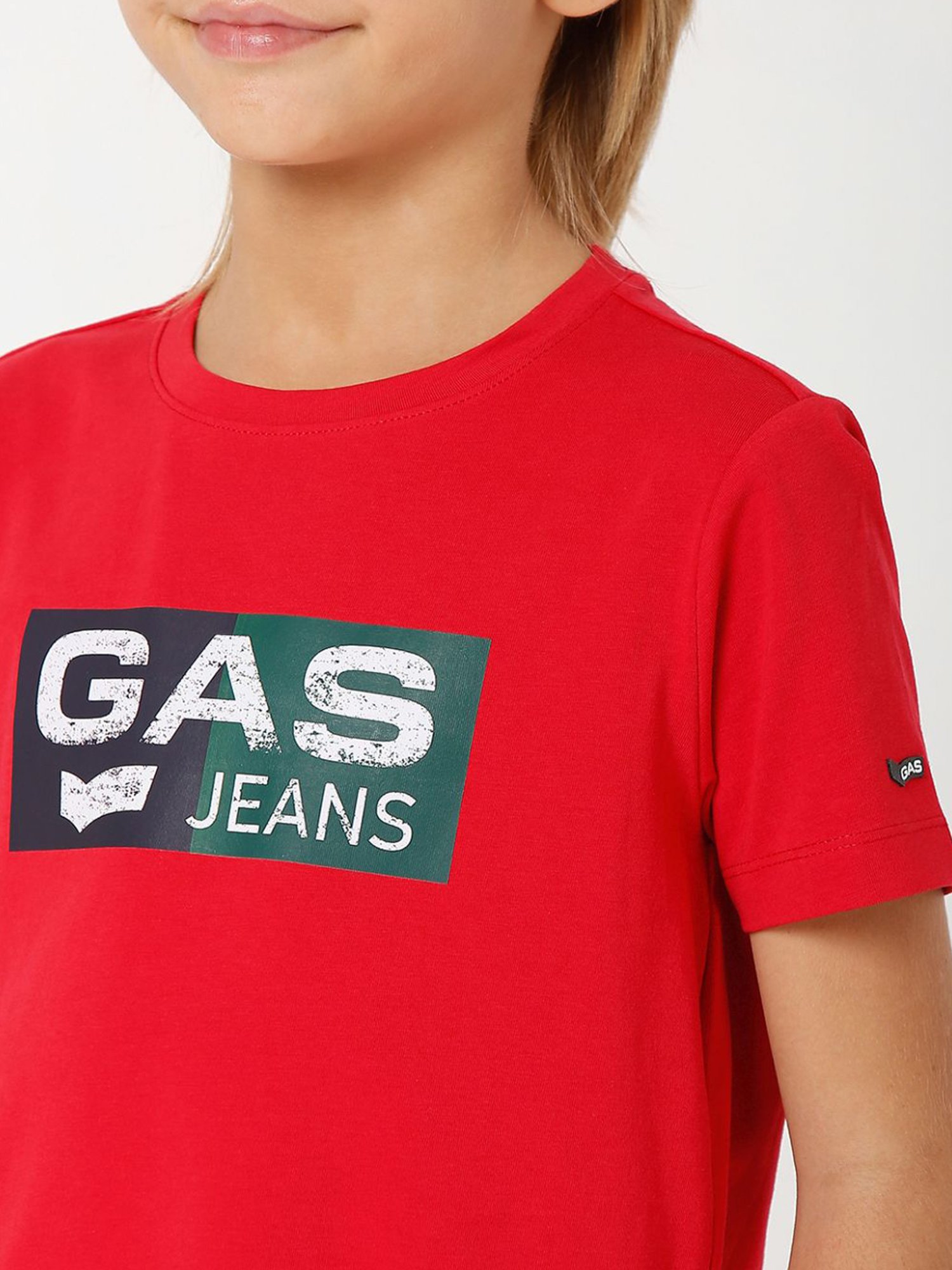 GAS KIDS Red Printed T-Shirt