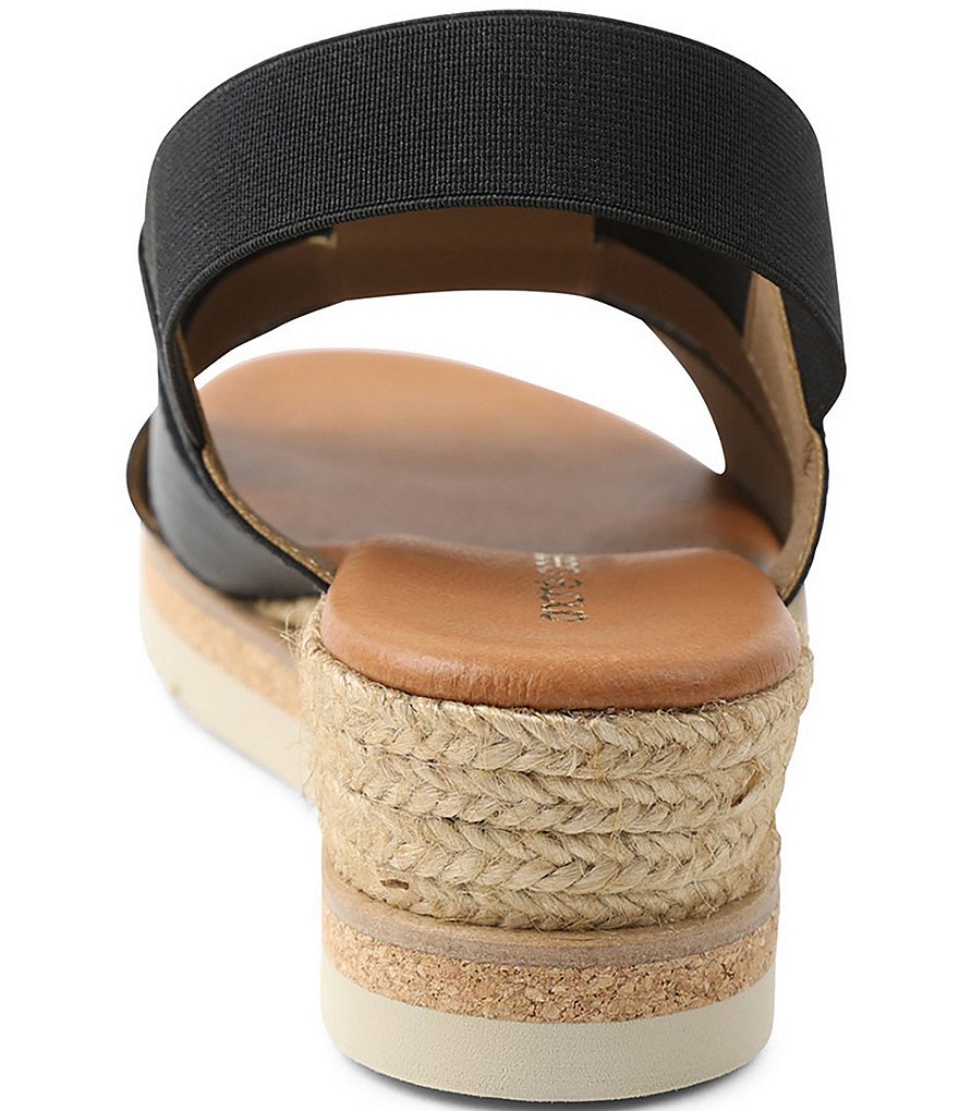Andre Assous Prish Leather Platform Wedge Slingback Espadrille Sandals