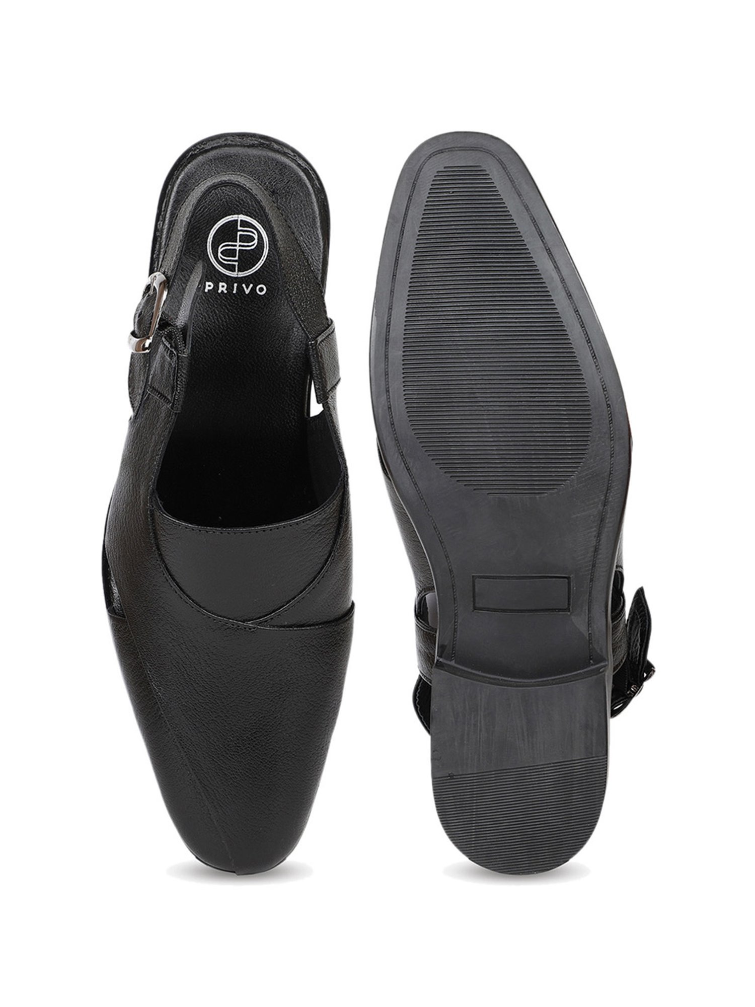 Privo by Inc.5 Men's Black Back Strap Sandals