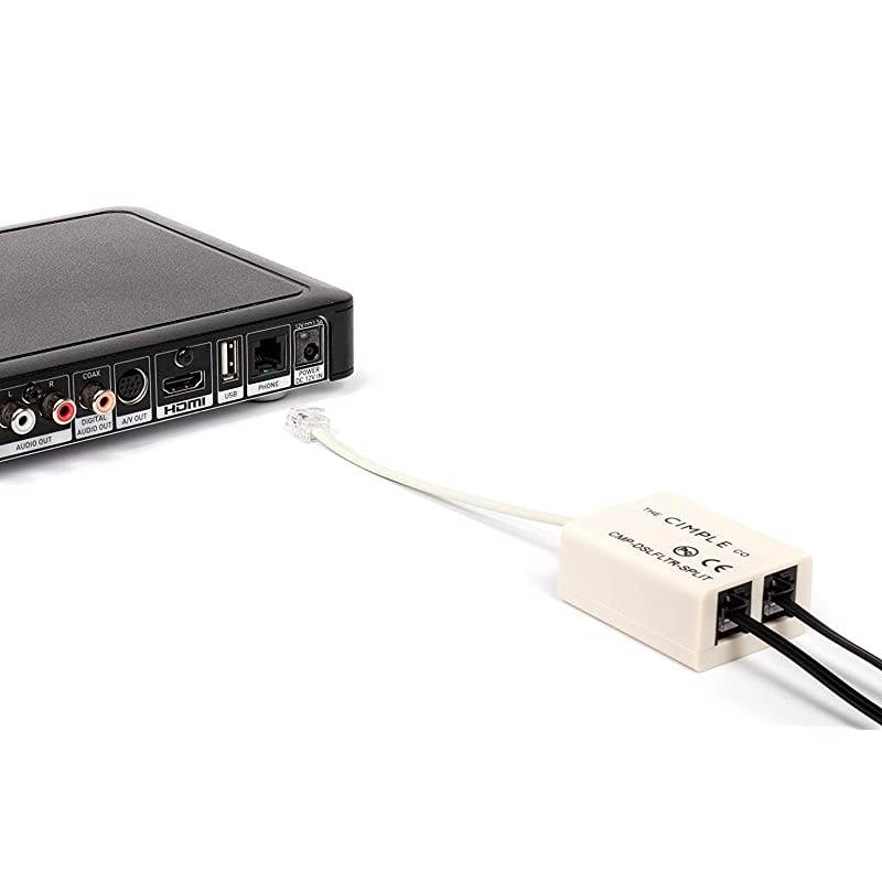 Wire 1 Line DSL Filter with Built in Splitter for Removing Noise and Other Problems from DSL Related Phone Lines