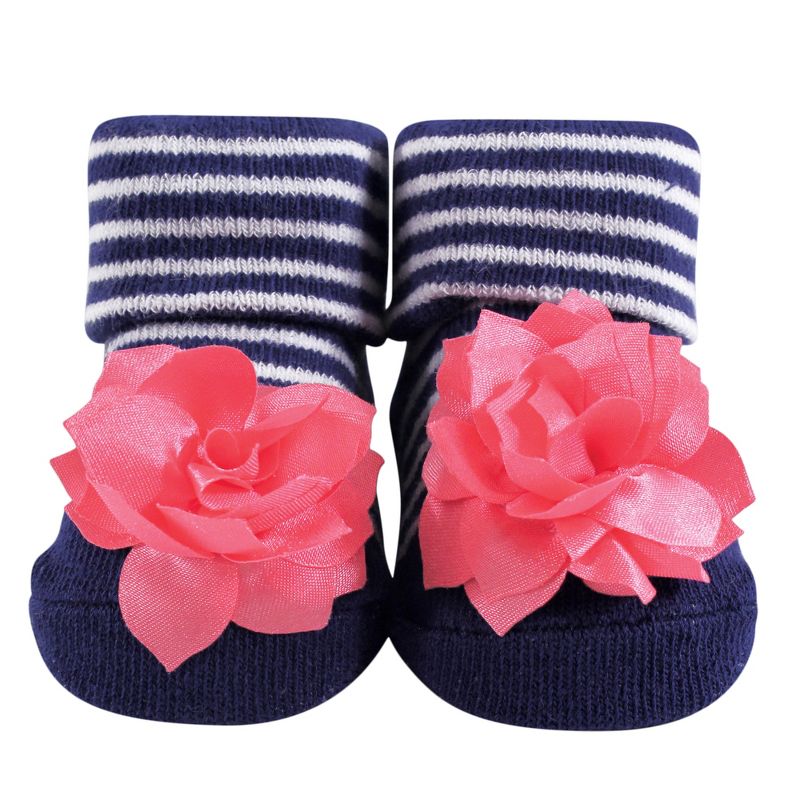 Luvable Friends Baby Boy Socks Set, Blue Bear, 0-6 Months