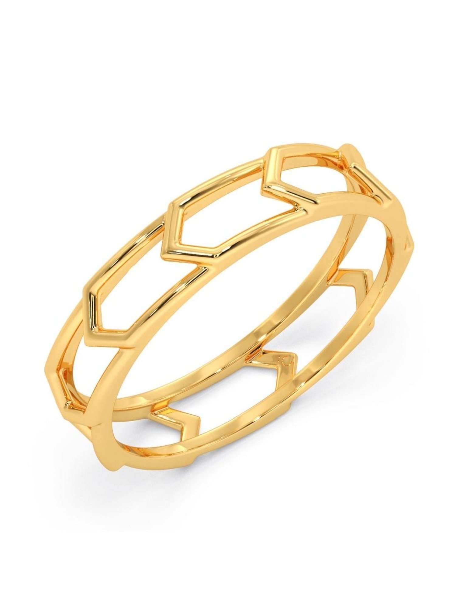 Candere by Kalyan Jewellers 18K Yellow Gold BIS Hallmark Ring for Women