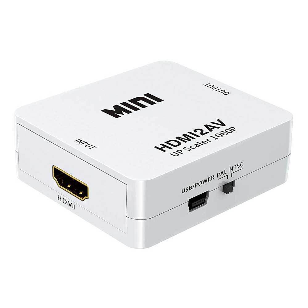 Wanmingtek HDMI to RCA,HDMI to AV, 1080P HDMI to AV 3RCA CVBs Composite Video Audio Converter Adapter Supporting PAL/NTSC with USB Charge Cable (White)