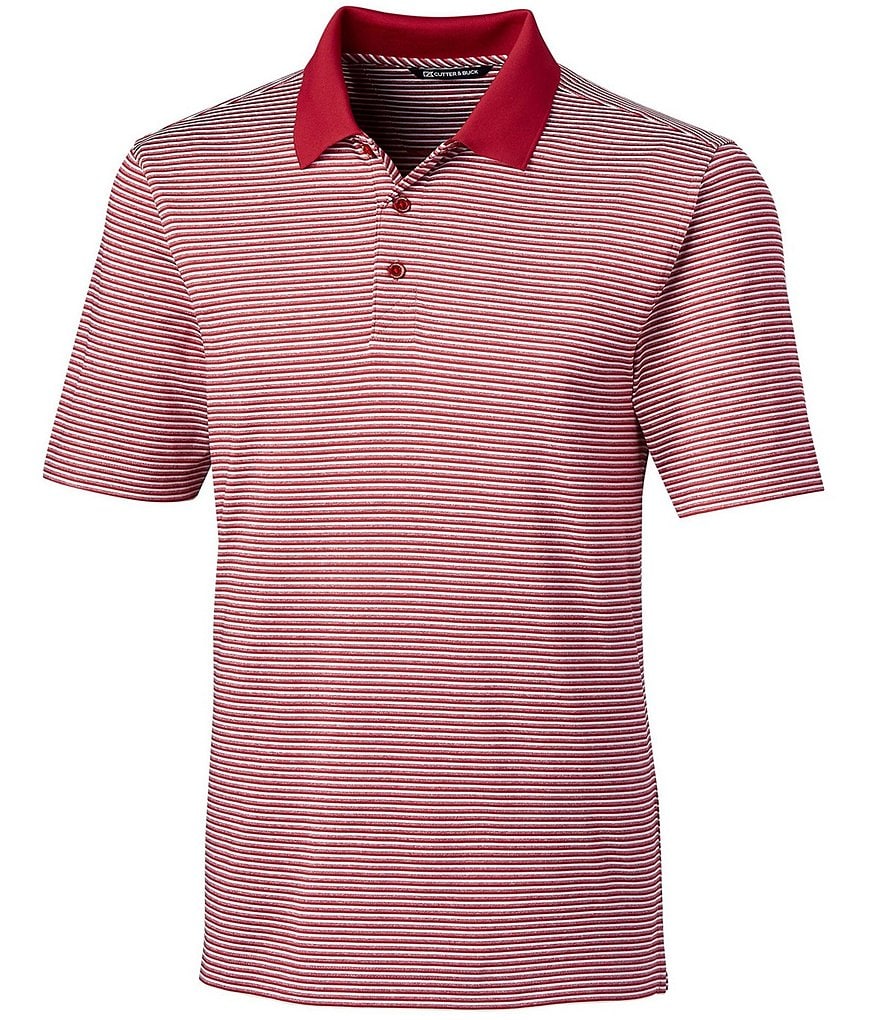 Cutter & Buck Big & Tall Forge Polo Tonal Stripe Performance Stretch Short-Sleeve Polo Shirt