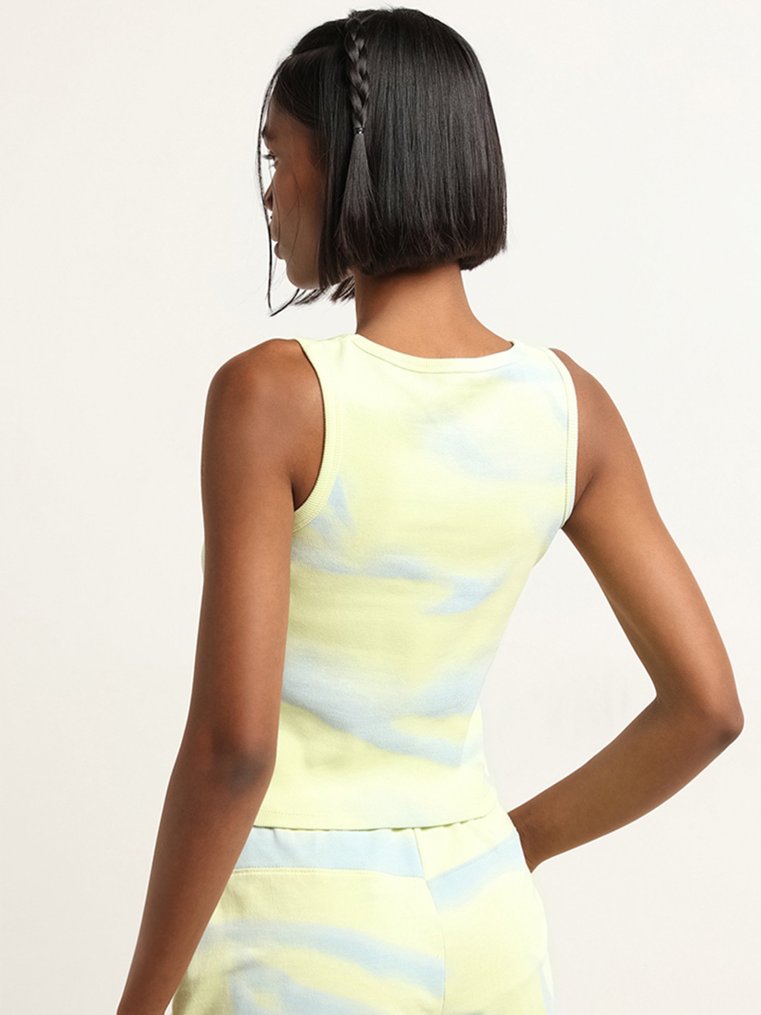 Studiofit by Westside Yellow Ribbed Top