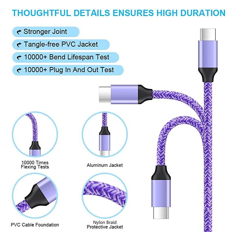 Car Charger Adapter Dual Port Wall Charger Charging Block 6ft Type C Fast Charging Cable Cord Compatible for Samsung Galaxy S20 S10 S9 S8 A10e A20 A50 A51 A70 Note 10+ 9 8 LG Stylo 54 G8x G7