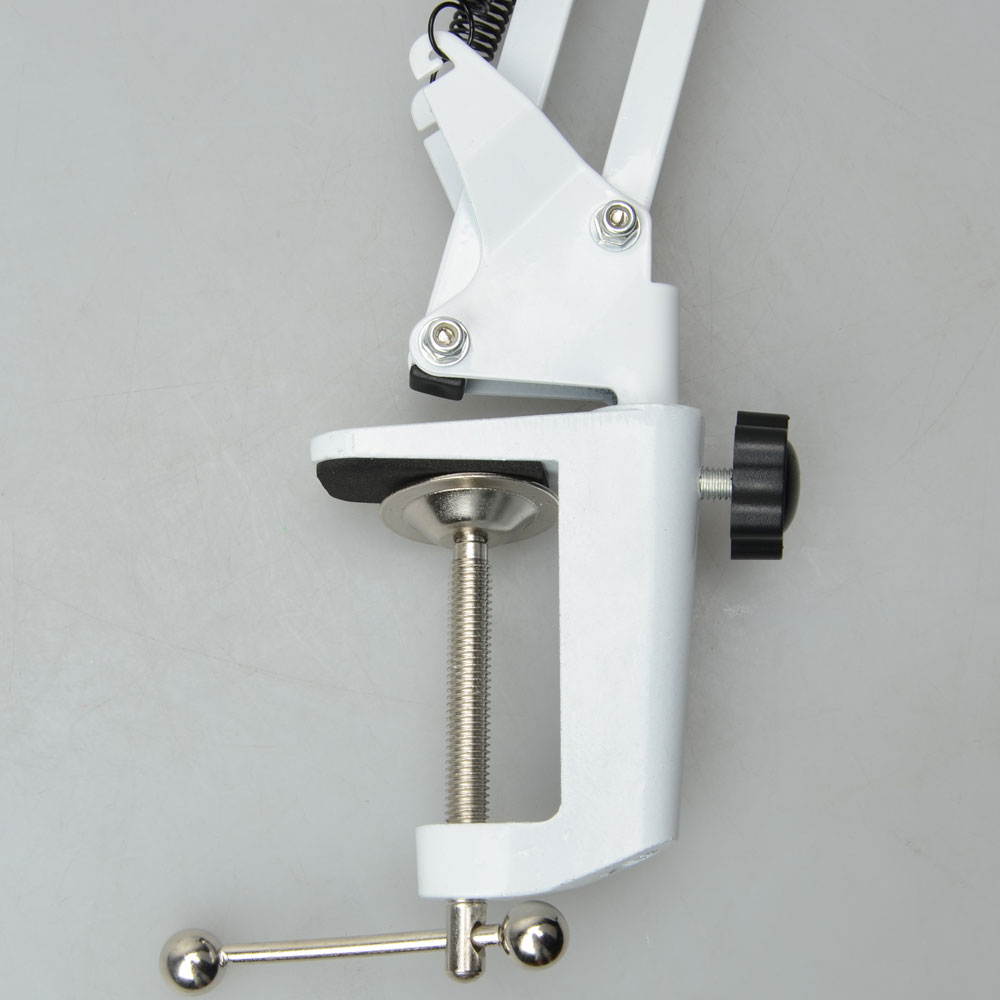 Pro Suspension Boom Scissor Arm Recording Microphone Stand Holder White