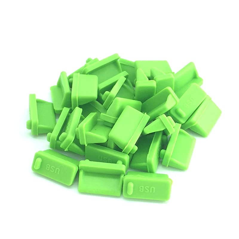 Rubber USB A Type Female Anti Dust Cover Protector Plugs Stopper Cover 26 Pcs Green