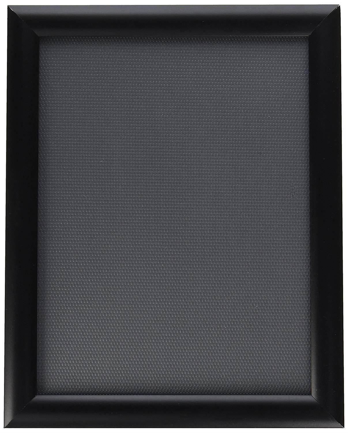 Displays2go 8.5" x 11" Window Sign Frame, Double Sided, Set of 2, Black Plastic (WS8511BLK)