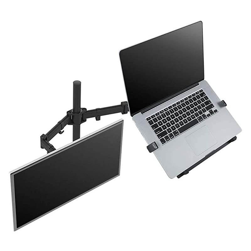 Laptop Holder Attachment for LCD Desk Mounts - Black Ideal for Work, Home, Office Laptops - Workstream Collection