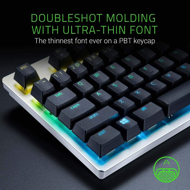 Razer PBT Keycap Upgrade Set -Backlight Compatible - Superior Material - Mercury